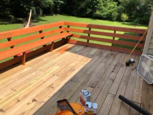 wooden deck after cleaning